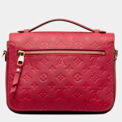 Louis Vuitton Red Monogram Empreinte Pochette Metis Shoulder Bag