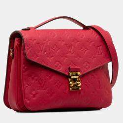 Louis Vuitton Red Monogram Empreinte Pochette Metis Shoulder Bag