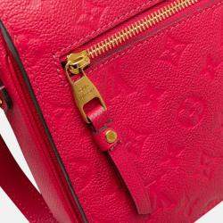 Louis Vuitton Red Monogram Empreinte Pochette Metis Shoulder Bag