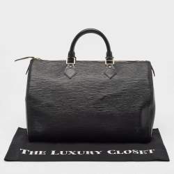 Pre Owned Louis Vuitton Black Epi Leather Speedy 35 Bag