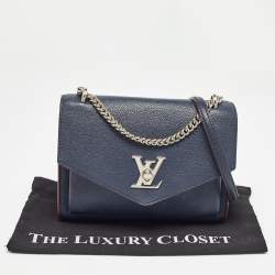 Louis Vuitton Navy Blue Leather Mylockme Chain Bag