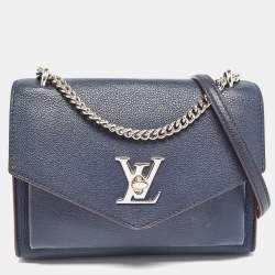 Louis Vuitton Navy Blue Leather Mylockme Chain Bag