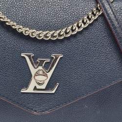 Louis Vuitton Navy Blue Leather Mylockme Chain Bag