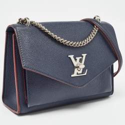 Louis Vuitton Navy Blue Leather Mylockme Chain Bag