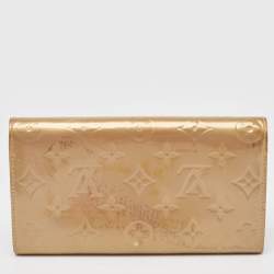 Louis Vuitton Beige Poudre Monogram Vernis Sarah Wallet