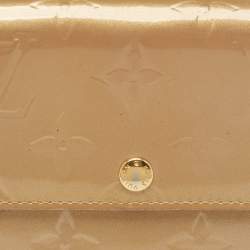 Louis Vuitton Beige Poudre Monogram Vernis Sarah Wallet