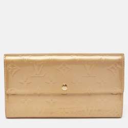 Louis Vuitton Beige Poudre Monogram Vernis Sarah Wallet