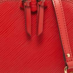 Pre Owned Louis Vuitton Red Epi Leather Mini Alma Bag