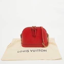 Pre Owned Louis Vuitton Red Epi Leather Mini Alma Bag