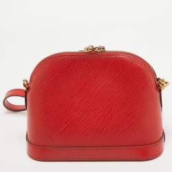 Pre Owned Louis Vuitton Red Epi Leather Mini Alma Bag