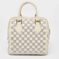 Pre Owned Louis Vuitton Off White/Grey Damier Cubic Speedy Cube PM Bag