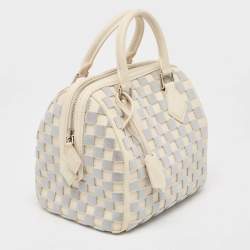 Pre Owned Louis Vuitton Off White/Grey Damier Cubic Speedy Cube PM Bag