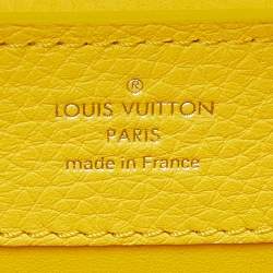 Pre Owned Louis Vuitton Citron Taurillon Leather Capucines Mini Bag