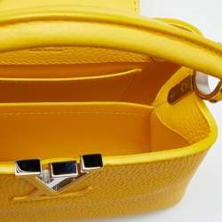 Pre Owned Louis Vuitton Citron Taurillon Leather Capucines Mini Bag