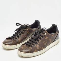 Louis Vuitton Brown Monogram Coated Canvas Frontrow Low Top Sneakers Size 38