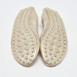 Louis Vuitton Gold Leather Ballet Flats Size 39.5