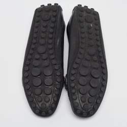 Pre Owned Louis Vuitton Black Leather Oxford Ballet Flats Size 37