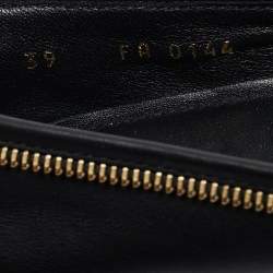 Pre Owned Louis Vuitton Black Leather Oxford Ballet Flats Size 39