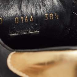 Louis Vuitton Black Nylon and Patent Leather Low Top Sneakers Size 38.5 
