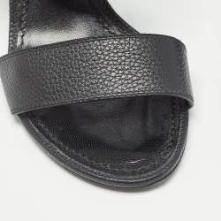 Louis Vuitton Black Leather Horizon Slingback Sandals Size 39