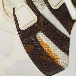 Louis Vuitton White/Brown Nylon and  Leather Archlight Sneakers Size 38.5