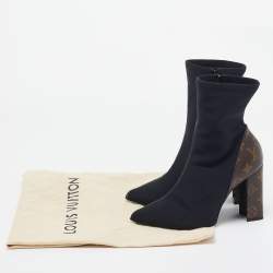 Louis Vuitton Black/Brown Monogram Canvas and Nylon Matchmake Boots Size 37