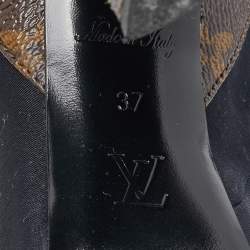 Louis Vuitton Black/Brown Monogram Canvas and Nylon Matchmake Boots Size 37