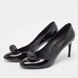Pre Owned Louis Vuitton Black Patent Leather Betty Pumps Size 38