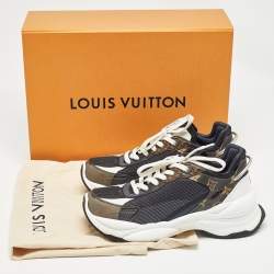 Louis Vuitton Multicolor Mesh and Monogram Canvas Run 55 Sneakers Size 38.5