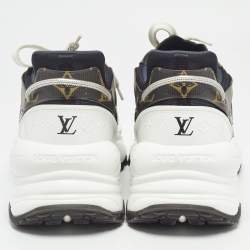 Louis Vuitton Multicolor Mesh and Monogram Canvas Run 55 Sneakers Size 38.5
