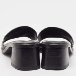 Pre Owned Louis Vuitton Brown Damier Ebene Canvas Lock It Sandals Size 36