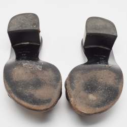 Pre Owned Louis Vuitton Brown Damier Ebene Canvas Lock It Sandals Size 36