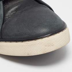 Louis Vuitton Green Nubuck Leather Punchy High Top Sneakers Size 39