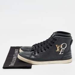 Louis Vuitton Green Nubuck Leather Punchy High Top Sneakers Size 39