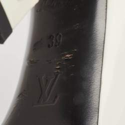 Pre Owned Louis Vuitton White Patent  Leather Bliss Multistrap Pumps Size 39