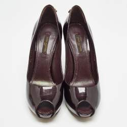 Louis Vuitton Burgundy Patent Oh Really! Pumps Size 36