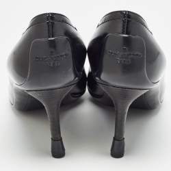 مملوكة مسبقًا Louis Vuitton Black Brushed Leather Candice Pumps Size 37