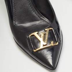 مملوكة مسبقًا Louis Vuitton Black Brushed Leather Candice Pumps Size 37