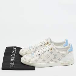 Louis Vuitton White Monogram Technical Mesh Frontrow Sneakers Size 40