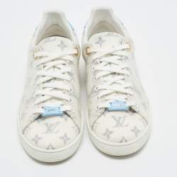 Louis Vuitton White Monogram Technical Mesh Frontrow Sneakers Size 40