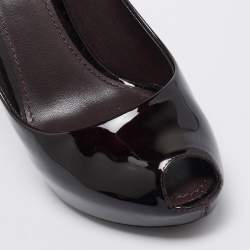 Louis Vuitton Burgundy Patent Leather Oh Really! Pumps Size 38.5