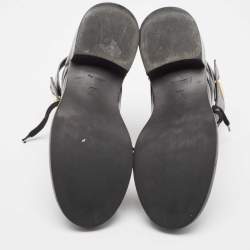 Pre Owned Louis Vuitton Black Leather Wonderland Ranger Boots Size 39