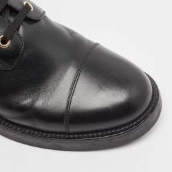 Pre Owned Louis Vuitton Black Leather Wonderland Ranger Boots Size 39