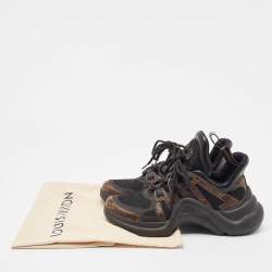 Louis Vuitton Black Mesh and Monogram Canvas Archlight Sneakers Size 41