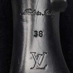 Pre Owned Louis Vuitton Black Velvet Pointed Toe Pumps Size 38