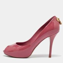 Pre Owned Louis Vuitton Pink Patent Leather Oh Really! Pumps Size 39