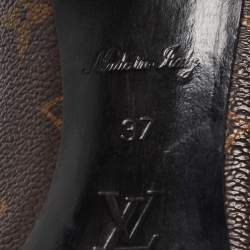 Louis Vuitton Brown/Beige Monogram Coated Canvas Heart Breaker Pointed Toe Pumps Size 37