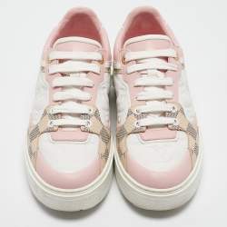 Louis Vuitton Multicolor Monogram Canvas and Leather Time Out Sneakers Size 38.5