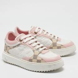 Louis Vuitton Multicolor Monogram Canvas and Leather Time Out Sneakers Size 38.5