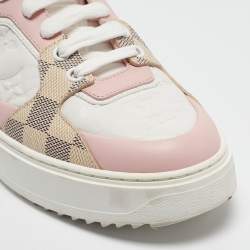 Louis Vuitton Multicolor Monogram Canvas and Leather Time Out Sneakers Size 38.5